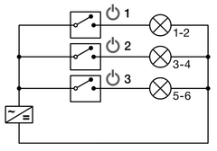 Bộ chia 6 cổng ra dạng hộp nối hộp với chức năng sử dụng nhiều công tắc Hafele 833.95.829