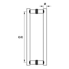 Tay nắm kéo chữ H L600mm Inox 316 Hafele 903.01.843