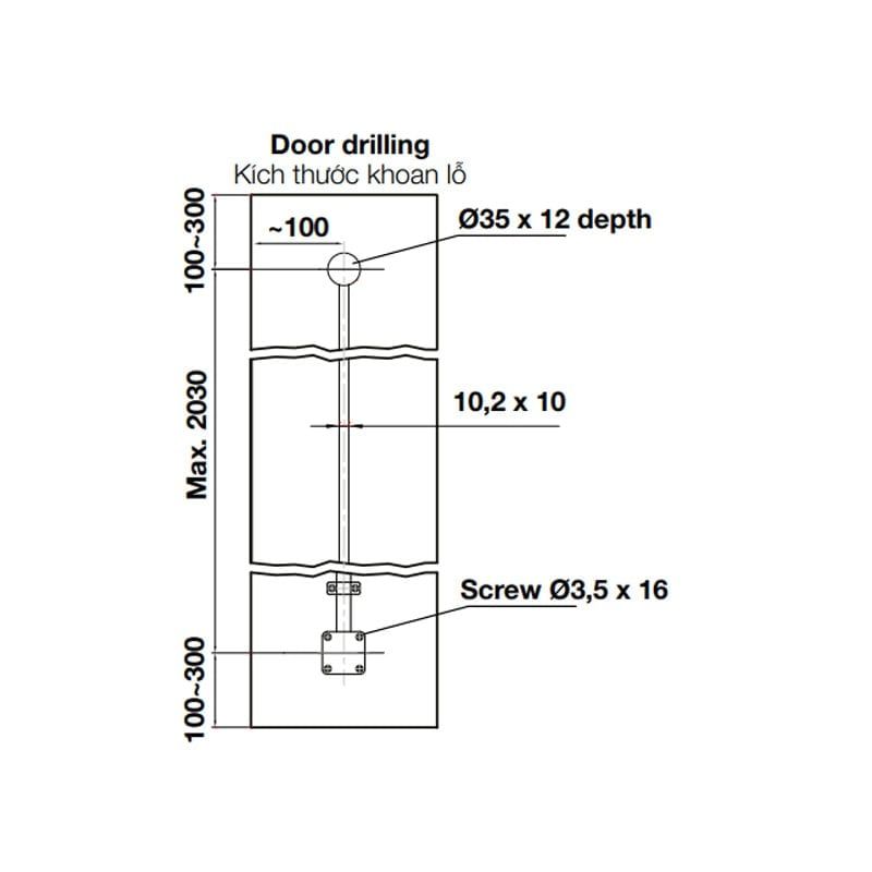 Thanh chống cong tủ áo Hafele 406.99.120