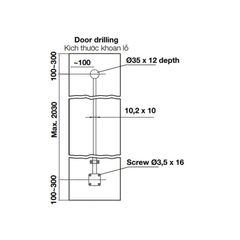 Thanh chống cong tủ áo Hafele 406.99.120