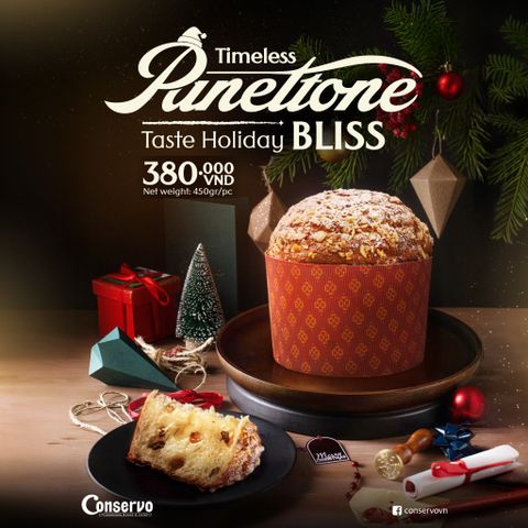  Bánh Mì Panettone (450gr/bánh) Tặng kèm túi giấy 