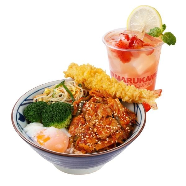 Combo Cơm Bulgogi + Nước chanh Yuzu dâu Hokkaido