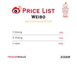  NẠP VIP WEIBO 