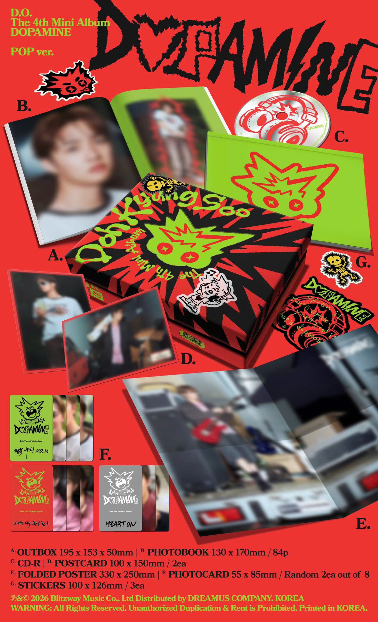  [PRE-ORDER] D.O - DOPAMINE - The 4th Mini Album 