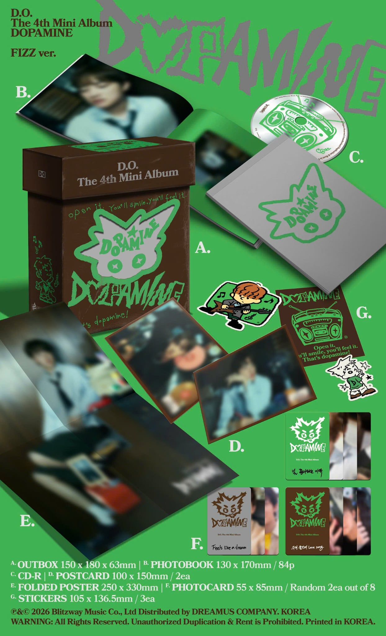  [PRE-ORDER] D.O - DOPAMINE - The 4th Mini Album 