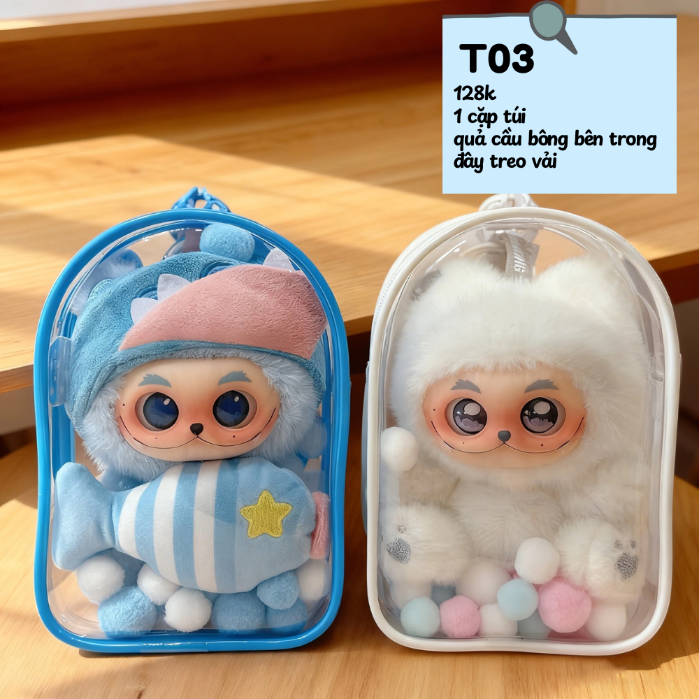  ORDER - T03 - GISMOW COMBO 2 TÚI XANH TRẮNG 