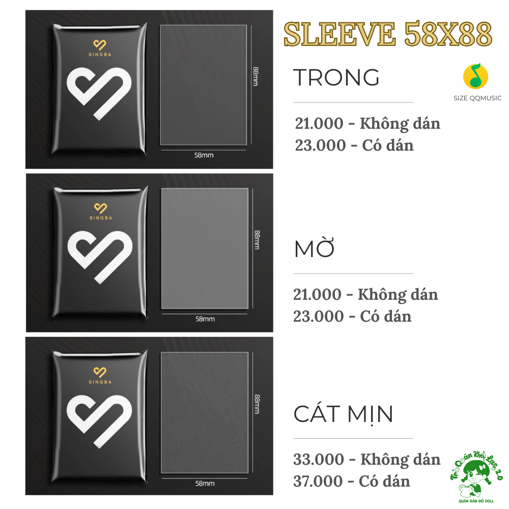  [ORDER] SLEEVE SINGBA 