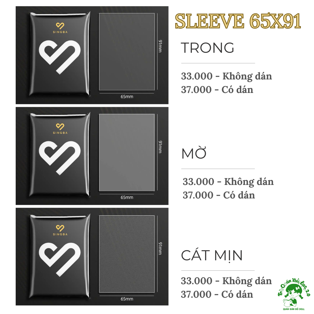  [ORDER] SLEEVE SINGBA 