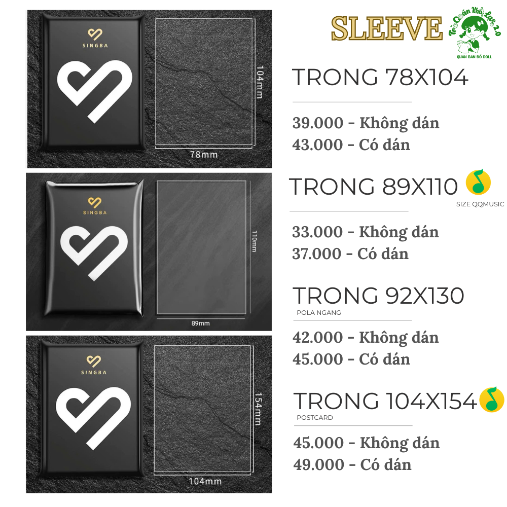  [ORDER] SLEEVE SINGBA 