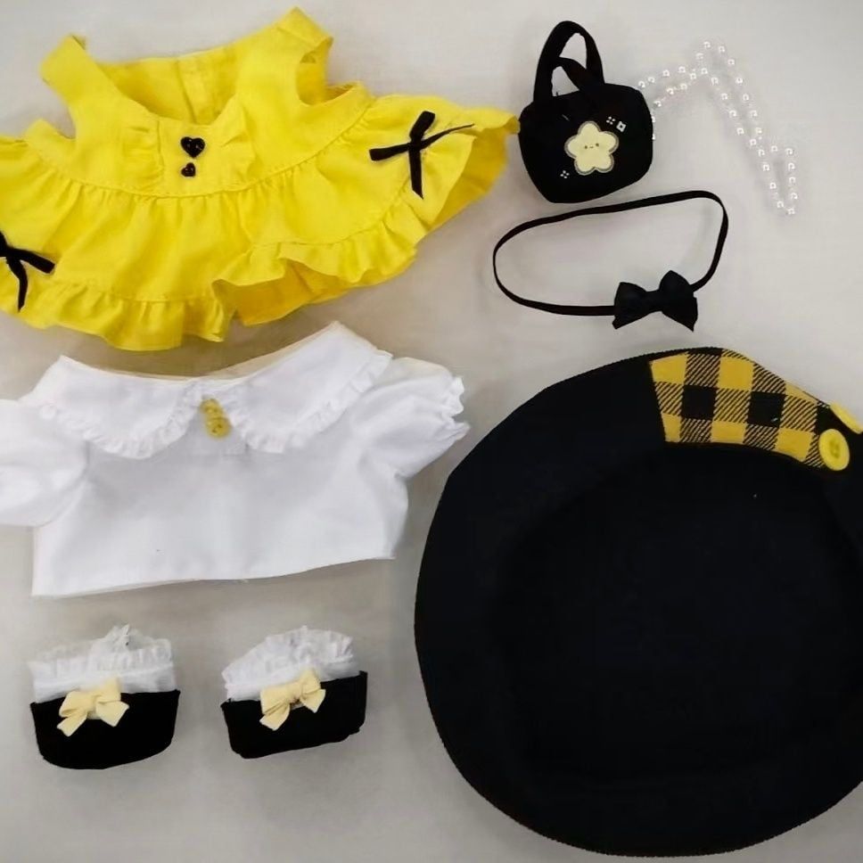  [ORDER] OUTFIT VÀNG ĐEN  - DOLL 20CM  - OF040 