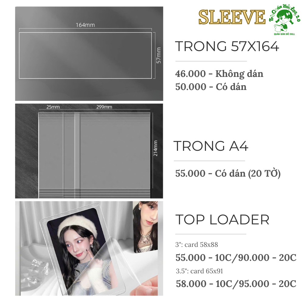  [ORDER] SLEEVE SINGBA 