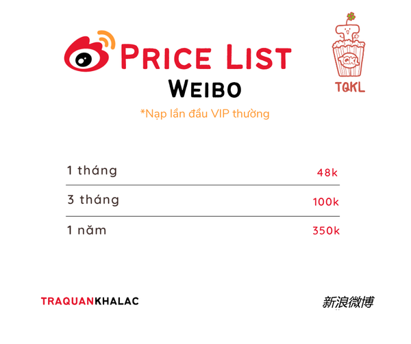 NẠP VIP WEIBO 