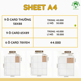  [ORDER] SHEET SINGBA CÁC SIZE 