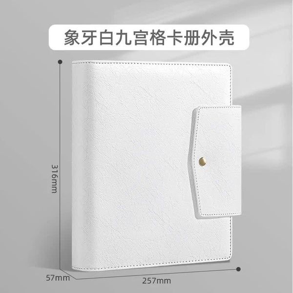 [ORDER] SINGBA - BINDER DA TRẮNG CÓ VÂN CÓ NÚT BẤM 