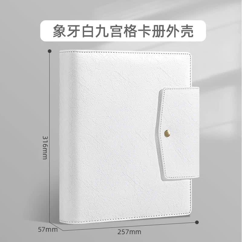  [ORDER] SINGBA - BINDER DA TRẮNG CÓ VÂN CÓ NÚT BẤM 