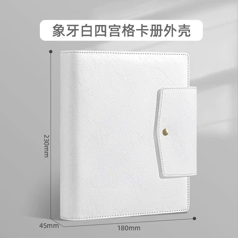  [ORDER] SINGBA - BINDER DA TRẮNG CÓ VÂN CÓ NÚT BẤM 