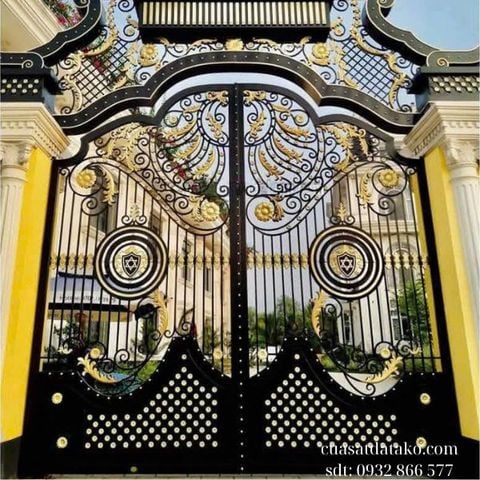Của cổng sắt mỹ nghệ 2 cánh