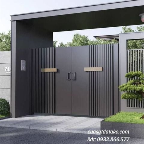 Mẫu cửa cổng sắt 2 cánh đẹp đơn giản
