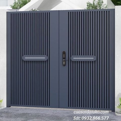 mẫu cổng sắt 2 cánh đẹp hiện đại