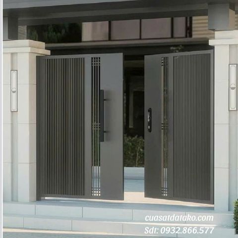 mẫu cửa cổng sắt 2 cánh đẹp hiện đại