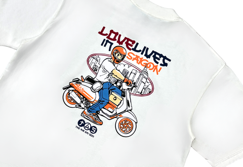  The Air Saigon Merchandise | Love Lives in Saigon Artwork White Tee 