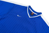  Vintage 00s Nike Team Small Swoosh V Neck Soccer Blue Jersey + Number 19 