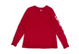  Carhartt Women's Logo Sleeve Graphic Long Sleeve Red 