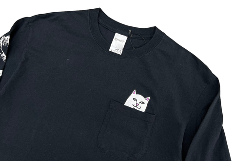  Ripndip Lord Nermal Pocket Long Sleeve Tee Black 