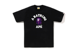  A Bathing Ape Color Camo College Tee Black/Purple 