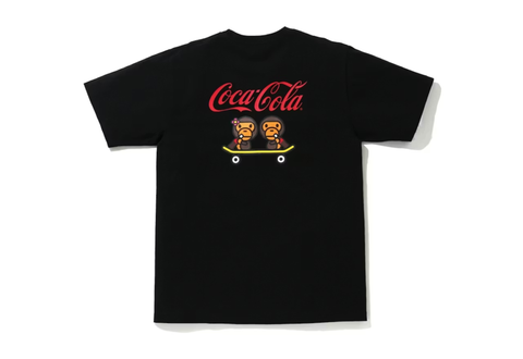  BAPE x Coca Cola Milo Skateboarding Tee Black 