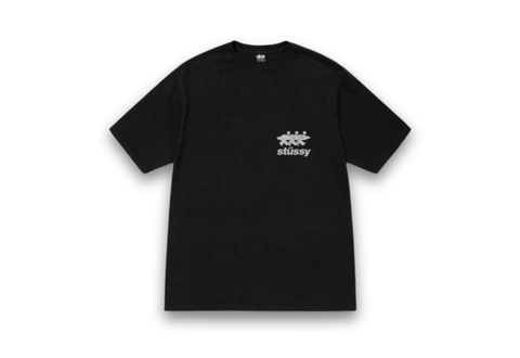  Stussy Surfwalk Pigment Dyed Black Tee 