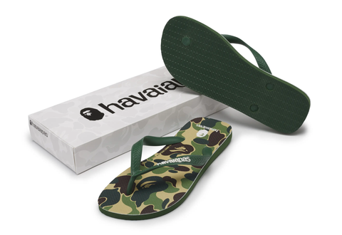  A Bathing Ape Havaianas Green Camo 