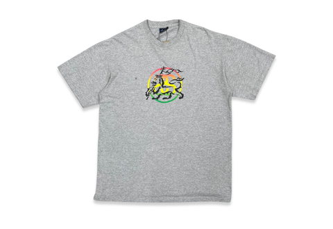  Vintage 90s Stussy Chanel Logo Rasta Lion Tee Grey 