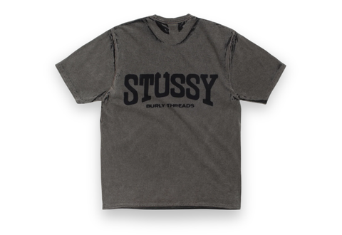  STUSSY BURLY STONE WASHED BLACK TEE 