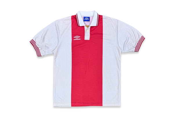  Vintage 90s Umbro Ajax Template Football Jersey White/Red 