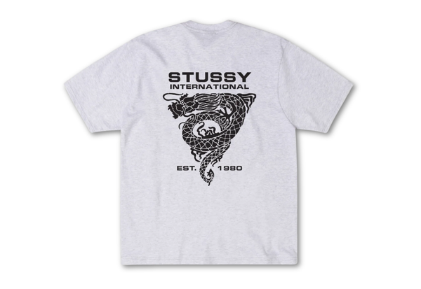  Stussy Dragon Tee Ash Heather 