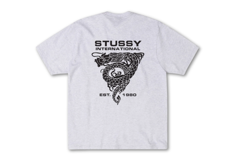 Stussy Dragon Tee Ash Heather 
