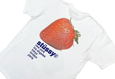  Stussy Strawberry White Tee 