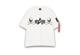  Alpha Industries × MASTERMIND WORLD Graphic Tee White 