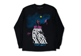  Virgil Abloh x Kid Cudi Passion Pain Demon Slayin Tour Long Sleeve Black Tee 