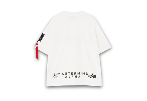  Alpha Industries × MASTERMIND WORLD Graphic Tee White 
