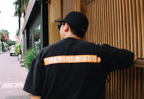  The Air Saigon® Box Logo Signal Black Fade Tee 