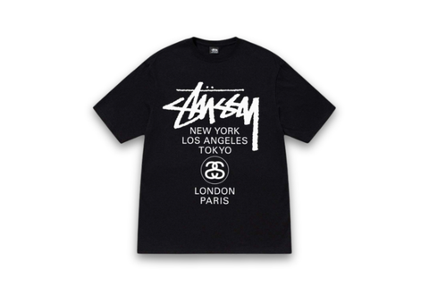  Stussy World Tour Black Tee 
