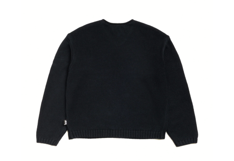  Stussy Roll V Neck Sweater Black 