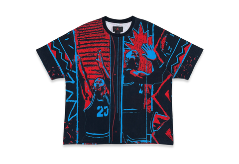  Nike Air Jordan DNA Shirt Rare Basketball Tee Blue Red 