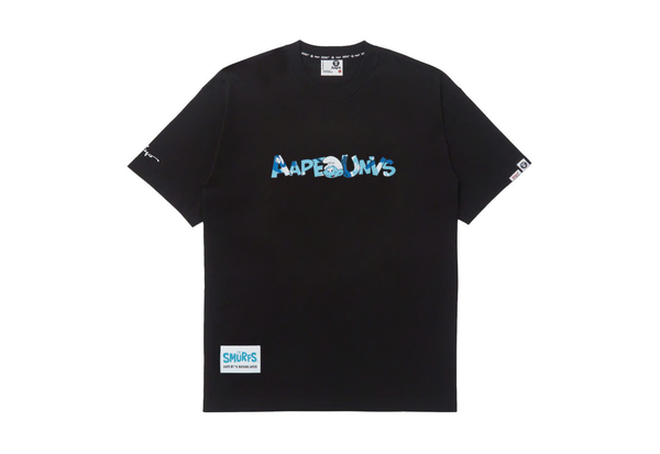  Aape x The Smurfs Black Tee 