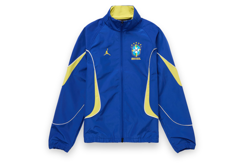  Jordan x Brazil 2026 Anthem Jacket Old Royal Yellow Pulse White 