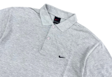  Vintage 90s Nike Swoosh Logo Polo Shirt Grey 
