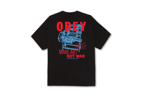  Obey Printing Press Make Art Tee Black 