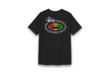  Stussy Rasta Oval Pigment Dyed Black Tee 
